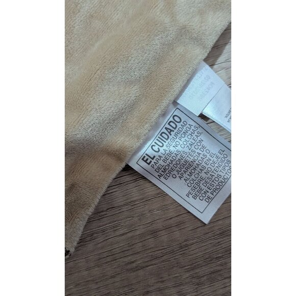 Carters Just One Year Beige Elephant Lovey Security Blanket Plush 14"Baby Soft R - Picture 7 of 8